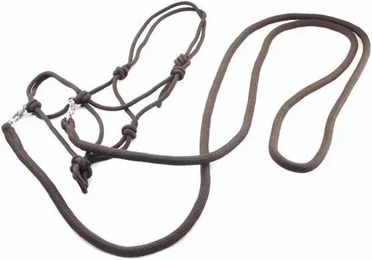 Produktbild von Umbria Equitazione Pferdehalfter aus Seil mit Zügeln in Braun