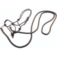 Produktbild von Umbria Equitazione Pferdehalfter aus Seil mit Zügeln in Braun