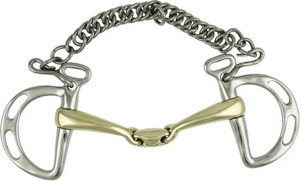 Produktbild von Umbria Equitazione Pro Bits Doppelt gebrochenes Gebiss für Pferde in Silber und Grau