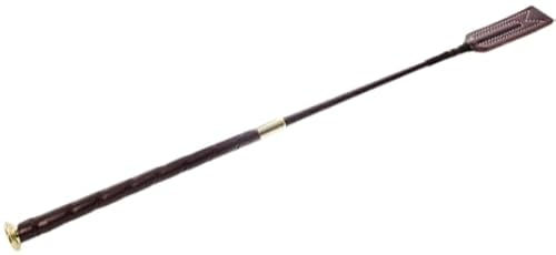 Produktbild von Umbria Equitazione Reitpeitsche mit Ledergriff und Metallknopf Braun 65 cm