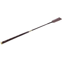 Produktbild von Umbria Equitazione Reitpeitsche mit Ledergriff und Metallknopf Braun 65 cm