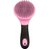 Produktbild von Umbria Equitazione Runde Bürste für Mähne und Schweif mit Griff aus Naturmaterial in Rosa