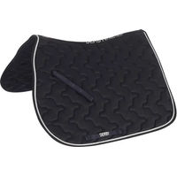 Produktbild von Umbria Equitazione Sattelunterlage Salto Derby aus Baumwolle konturiert Blau-Grau für Warmblut