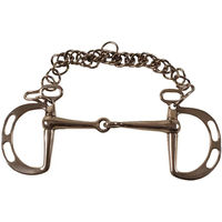 Produktbild von Umbria Equitazione Spanisches Gebiss für Pferde mit Gelenk SS Uxeter aus Edelstahl in Silber und Braun
