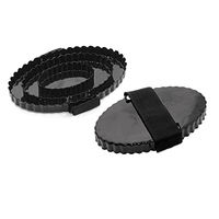 Produktbild von Umbria Equitazione Striegel aus Metall in Schwarz und Silber für Pferde