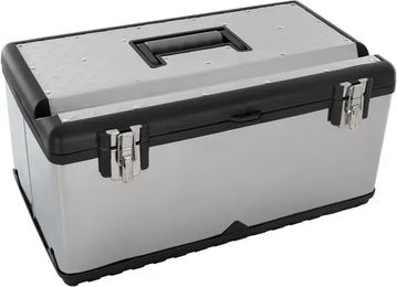 Umbria Equitazione Trolley-Tasche mit Verstärkung und Metallschlössern aus Aluminium in Grau und Silber – Bild 1 von 1