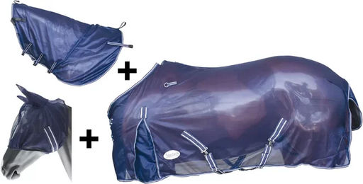 Produktbild von Umbria Equitazione Viana Outdoor-Pferdedecke aus Fleece in Blau 145 cm