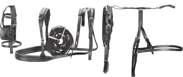 Produktbild von Umbria Equitazione Wagen-Geschirr für Shetty aus Leder in Schwarz