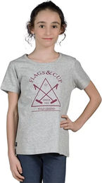 Produktbild von Unisex T-Shirt Flags&Cup aus Baumwolle Grau für Kinder ab 8 Jahren