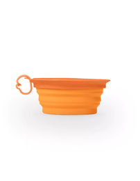 Produktbild von United Pets Leaf Bowl Faltbarer Reisenapf aus Silikon Orange für Welpen sowie kleine bis mittlere Tiere