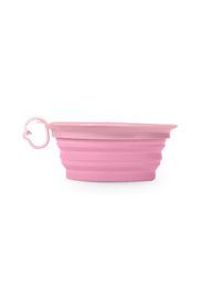 Produktbild von United Pets Leaf Bowl Faltbarer Reisenapf aus Silikon Rosa