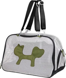 United Pets Mesh Bag ECO Tragetasche für Hunde und Katzen Schwarz Grün – Bild 1 von 4