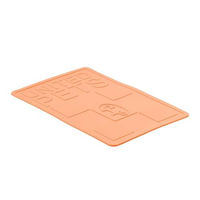 Produktbild von United Pets Mustafà Napfunterlage für Hunde und Katzen rutschfest Orange M - 1 Stk.