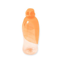 Produktbild von United Pets Reiseapf Flasche Leaf Orange aus Silikon für alle Altersstufen