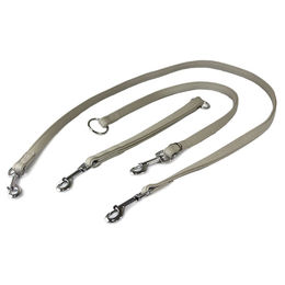 Produktbild von Universal Hundeleine Amsterdam aus Leder in Grau, Länge 235 cm, Breite 14 mm