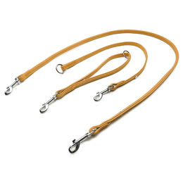 Produktbild von Universal Hundeleine aus Leder Boston in Beige mit 235 cm Länge und 18 mm Breite