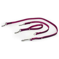 Produktbild von Universal Hundeleine aus Leder in Violett 235 cm x 22 mm