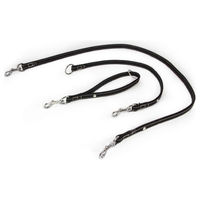 Produktbild von Universal Hundeleine Barcelona Black aus Bio-Leder Schwarz 235 cm 14 mm