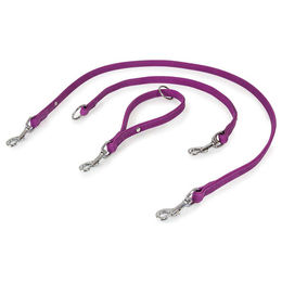 Produktbild von Universal Hundeleine Boston aus Leder in Lila 235 cm x 18 mm
