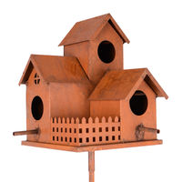 Produktbild von UNUS GARDEN Vogelhaus aus Metall in Rostoptik mit Stab 132 cm