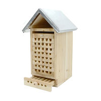 Produktbild von UNUS Insektenhotel aus Holz mit Observer-Entdeckerschubladen für die Naturbeobachtung in Braun