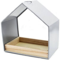 Produktbild von UNUS Living Vogelhaus aus Metall zum Aufhängen in Silber und Grau