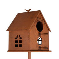 Produktbild von UNUS Vogelhaus aus Metall mit Stab in Braun ca. 126 cm wetterfest