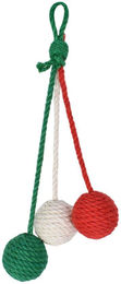 Unyqoos Interaktiver Sisal-Spielball für Katzen mit Baumwollseil und Glöckchen als robustes Kratzspielzeug – Bild 1 von 1