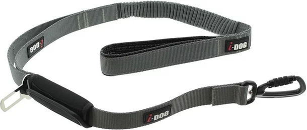 Produktbild von Upka I-DOG Confort Pro Max Elastische Hundeleine mit Sicherheits-Schlaufe aus Neopren Grau 120 cm