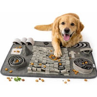 Produktbild von URBAN PAUL Schnüffelteppich EXPLORE Intelligenzspielzeug für Hunde aus Filz in Grau Schwarz