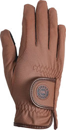 Produktbild von USG Cambridge Reithandschuhe Damen aus Kunstleder Braun Taille 9,5