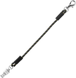 USG Elastische Pferdeleine mit Karabinerhaken Schwarz 75 cm – Bild 1 von 3