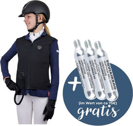 USG EQUIAIRBAG AIXPLORER Airbag Weste Schwarz Größe XS inklusive 3 Kartuschen – Bild 1 von 5