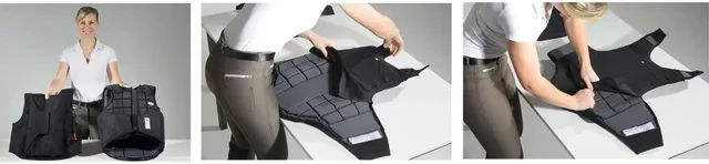USG EquiAirbag Protektor für Flexi Reitweste Damen Schwarz Größe S – Bild 1 von 3