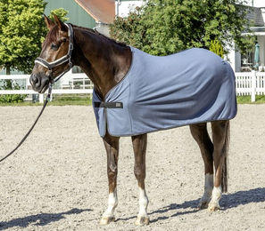 Produktbild von USG Fleece Decke für Pferde einfarbig Schwarz oder Blau 145