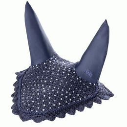 USG Fliegenhaube Glamorous für Warmblut in Weiß-Blau – Bild 1 von 2