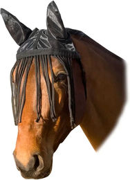 Produktbild von USG Fliegenhaube mit Ohrenschutz für Pferde in Schwarz aus Polyester