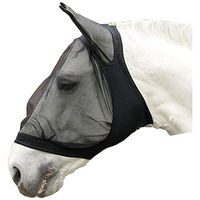 Produktbild von USG Fliegenmaske mit Ohrenschutz für Pferde in Schwarz aus Polyester