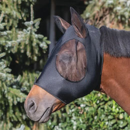 Produktbild von USG Fliegenmaske mit Ohrenschutz für Ponys in Schwarz aus Elasthan