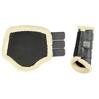 Produktbild von USG Gamaschen für Pferde mit Neopren-Innenseite und Kunstfell in Schwarz Größe XL