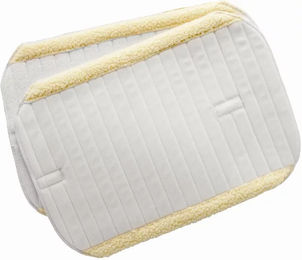 USG Gamaschen für Pferde mit Plüschrand in Weiß 2er Set – Bild 1 von 2