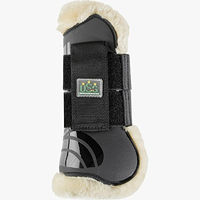 Produktbild von USG Hartschalengamaschen mit Synthetikfell Einfassung Schwarz für Warmblut