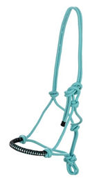 USG Knotenhalfter aus Seil mit Glitzersteinchen in Türkis – Bild 1 von 5