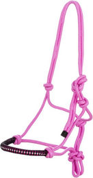 USG Knotenhalfter mit Glitzerstein in zweifarbig Pink-Rosa für Warmblut Pferde – Bild 1 von 1