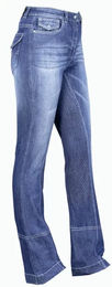 Produktbild von USG Marina Reitjeans Damen Full Grip Blau Baumwolle Größe 34