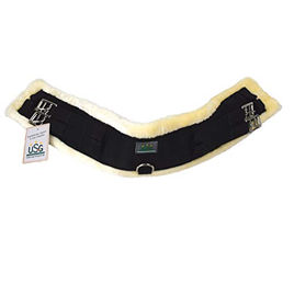 USG Nylon Kurzgurt mit Kunstfell Polsterung 55 cm Schwarz Beige – Bild 1 von 2