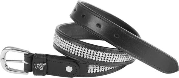 Produktbild von USG Princess Ledergürtel für Damen Schwarz Silber 100 cm