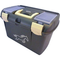 Produktbild von USG Putzbox für Pferde aus Kunststoff in Beige/Schwarz mit Einlegefach und Pinselhalter