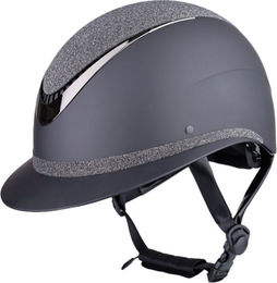 USG Reithelm Comfort Sparkle für Damen in Schwarz oder Grau aus Kunststoff mit großem Visier – Bild 1 von 8
