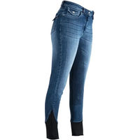 Produktbild von USG Reitjeans Marina für Damen in Blau mit Voll-Grip und elastischem Beinabschluss aus Baumwolle